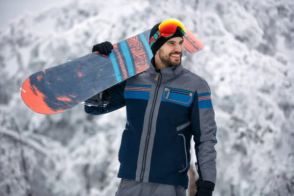 Junger Snowboarder Lifestylekonzept Wintersport — Stockfoto