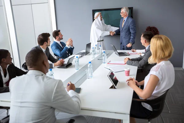 Acordo Comercial Internacional Escritório Empresa — Fotografia de Stock