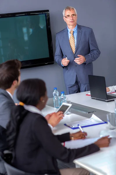 Gerente Celebrar Reuniones Negocios — Foto de Stock