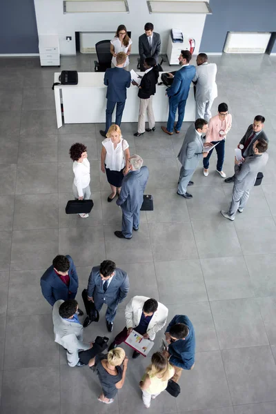 Éxito Multiétnico Colegas Que Conectan Los Negocios Empresa — Foto de Stock