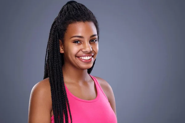 Retrato de jovem menina africana — Fotografia de Stock