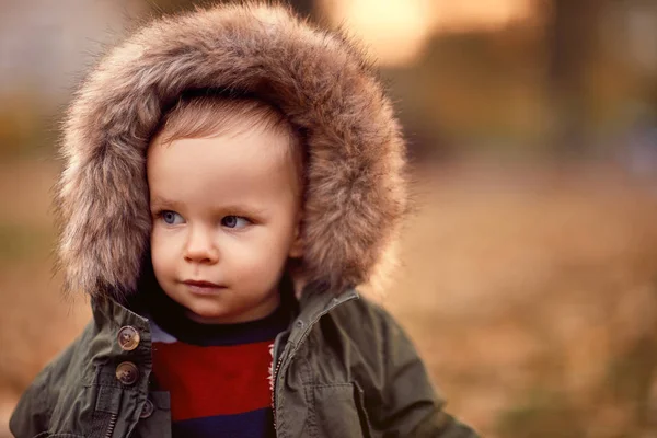 Portret van kleine jongen in het park — Stockfoto