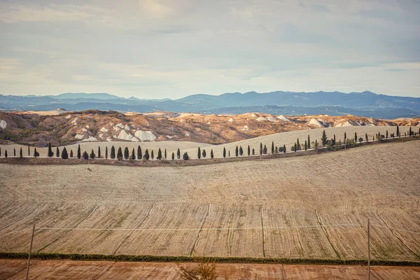 Toscana - Itália. Colinas da Toscana, panorama — Fotografia de Stock