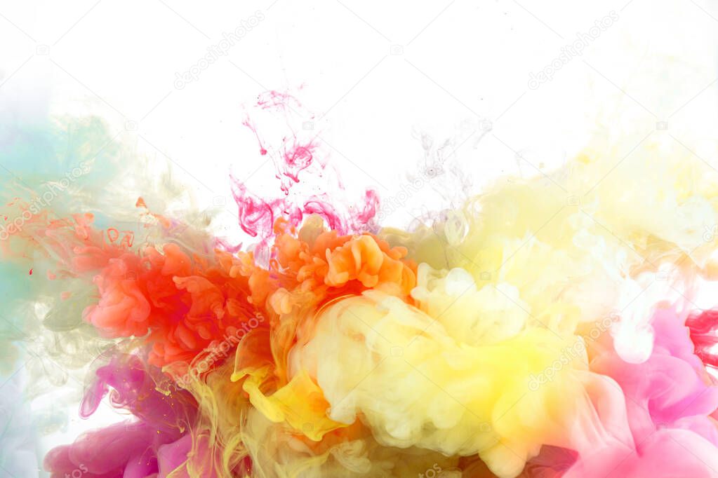 color splash from water paint background