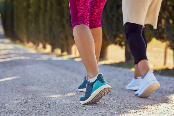 Gemeinsam im Freien joggen. Ausbildung . — Stockfoto