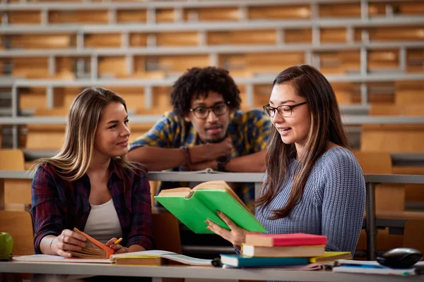 Studenten Samen Het Amfitheater Leren — Stockfoto