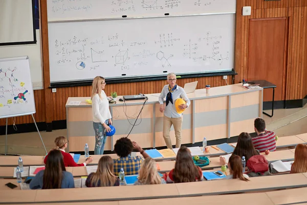 Students Focused Lecture Amphitheatre — Stock Photo, Image