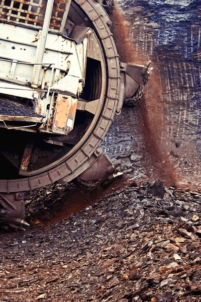 Mining Machine Brown Coal Mine — Stock Photo, Image