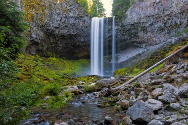Soğuk bahar Creek Mount Hood Oregon Closeup yakınındaki boyunca Tamanawas Falls