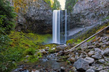 Tamanawas Falls along Cold Spring Creek near Mount Hood Oregon Closeup clipart