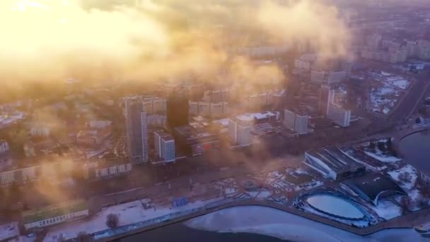 Minsk Fehéroroszország 2019 Február Minsk Timelapse Repül Főváros — Stock videók