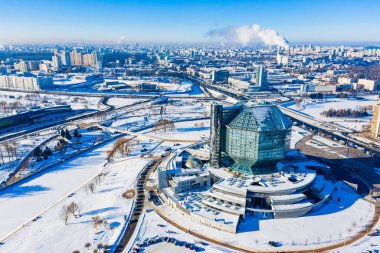 Minsk 'te hava dumanı yükseliyor.