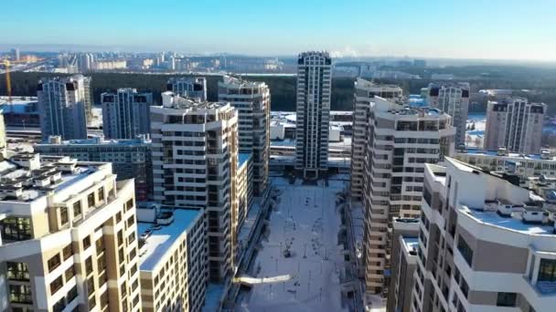 Zona Residencial Con Edificios Altos Minsk — Vídeos de Stock