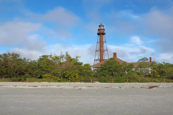 Sanibel Island Σημείο Ybel Φως Στο Νησί Sanibel Φλόριντα Βλάστηση — Φωτογραφία Αρχείου