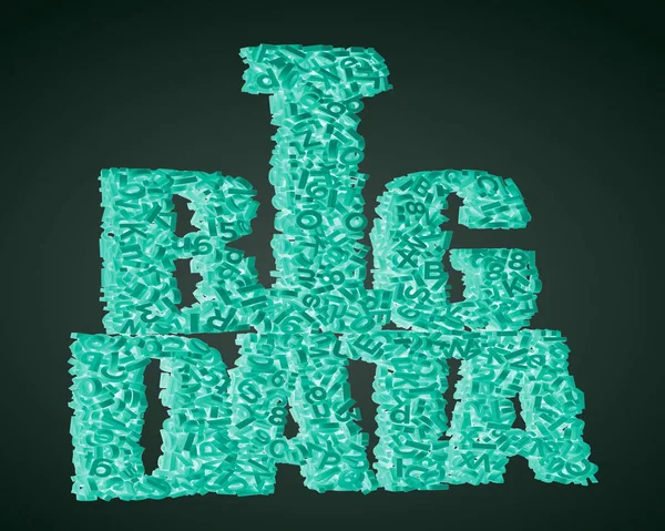 BIG DATA words of 3d characters, 3D rendering. — Stock Photo, Image