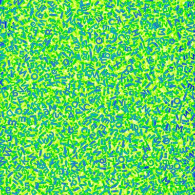 Büyük veri kavramı, karakter arka plan büyük miktarda, 3D illus