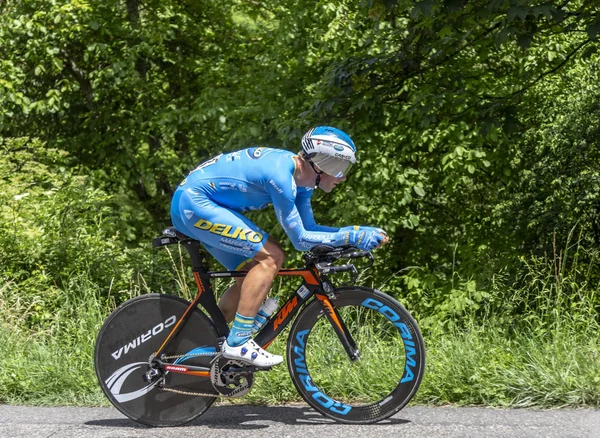 Bourgoin Jallieu Francia Mayo 2017 Ciclista Lituano Evaldas Siskevicius Delko —  Fotos de Stock
