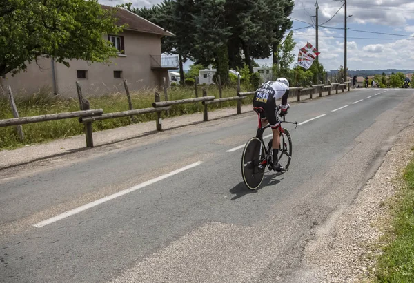 Bourgoin Jallieu Frankrike Maj 2017 Franska Cyklisten Warren Barguil Sunweb — Stockfoto