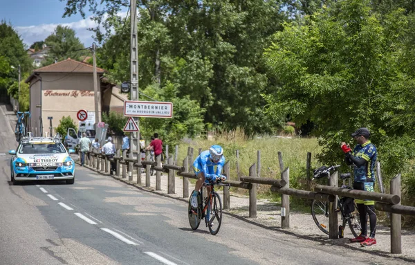 Bourgoin Jallieu Frankrike Maj 2017 Franska Cyklisten Thierry Hupond Delko — Stockfoto