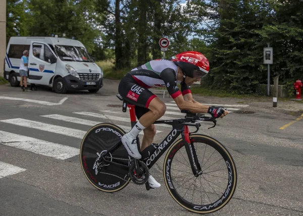 Bourgoin Jallieu France May 2017 Italian Cyclist Manuele Mori Uae — Stock Photo, Image