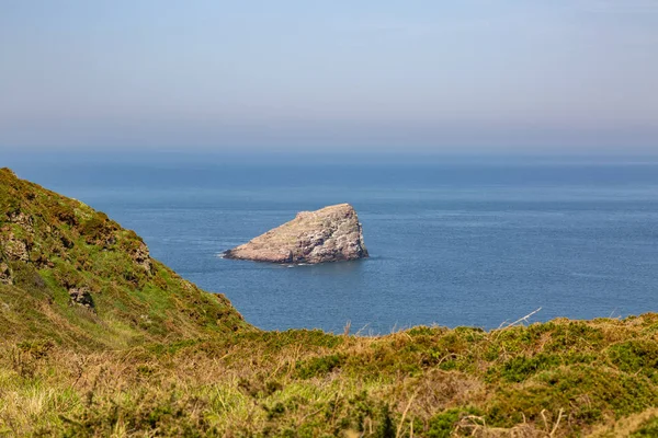 Paisagem Linha Costeira Armadura Bretanha Norte França Perto Capitão Frehel — Fotografia de Stock