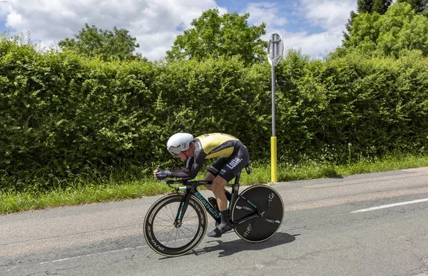 Bourgoin Jallieu Francie Květen 2017 Americký Cyklista Alexey Vermeulen Lottonl — Stock fotografie