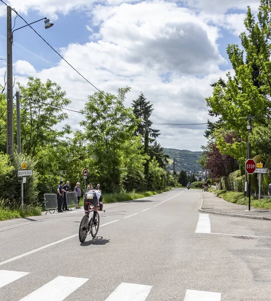 シャモニー モンブラン フランス 2017 ドイツのサイクリストのクリテリウム ドフィネ 2017 時間試用段階 で乗ってチーム Sunweb — ストック写真