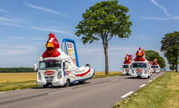 Vendeuvre Sur Bulunan Fransa Temmuz 2017 Gaulois Karavan Tour France — Stok fotoğraf