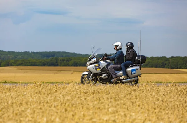 Vendeuvre Sur Barse France July 2017 Reporters Bike Pass Region — Stock Photo, Image