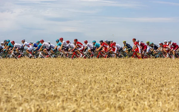 Vendeuvre Sur Barse França Julho 2017 Lata Água Ciclista Sobrevoa — Fotografia de Stock