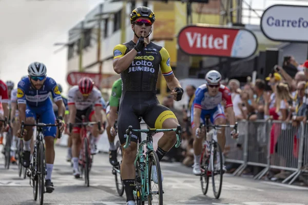 France Chartres Juillet 2018 Cycliste Néerlandais Dylan Groenewegen Lottonl Jumbo — Photo