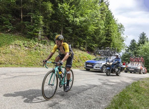 Mont Chatta Frankrike Juli 2017 Slovenska Cyklister Primoz Roglic Lottonl — Stockfoto