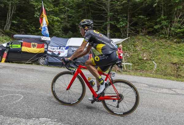 Mont Chatta Frankrike Juli 2017 Franska Tävlingscyklister Sylvain Chavanel Direkt — Stockfoto