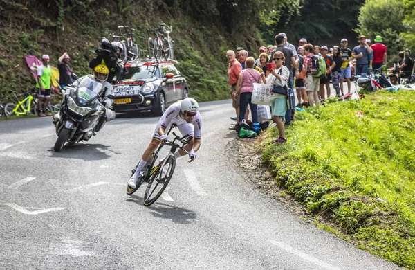 Espelette Frankrike Juli 2018 Holländska Cyklisten Tom Dumoulin Team Sunweb — Stockfoto