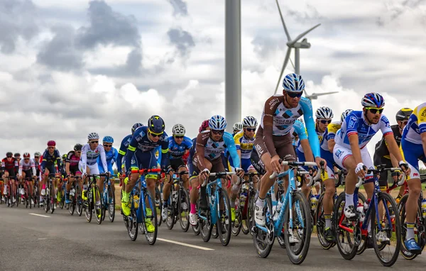 Gault Saint Denis Francja Października 2017 Gości Peleton Jedzie Drodze — Zdjęcie stockowe