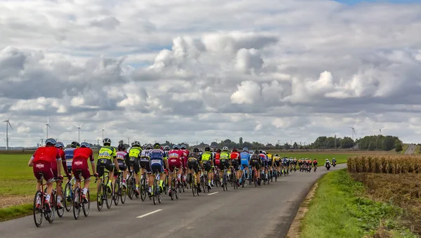 Gault Saint Denis Francia Octubre 2017 Pelotón Una Carretera Llanura — Foto de Stock