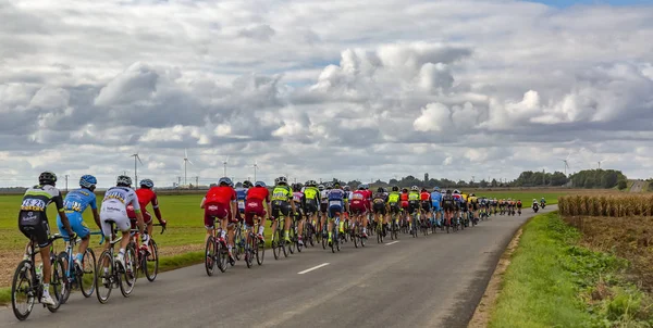 Gault Saint Denis Francia Octubre 2017 Pelotón Una Carretera Llanura — Foto de Stock