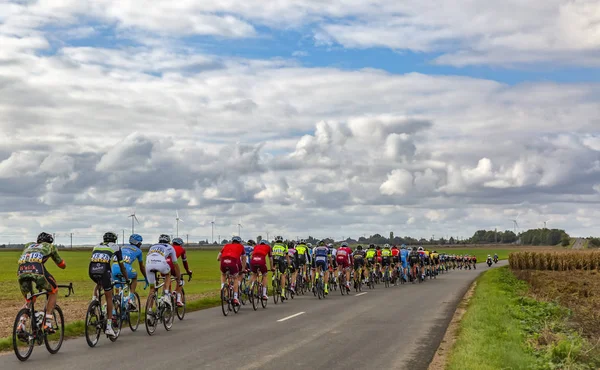 Gault Saint Denis France October 2017 Peloton Riding Road Plain — Stock Photo, Image