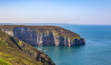 Zırh kıyı şeridi manzara yakın kap Frehel Brittany Kuzey Fransa.