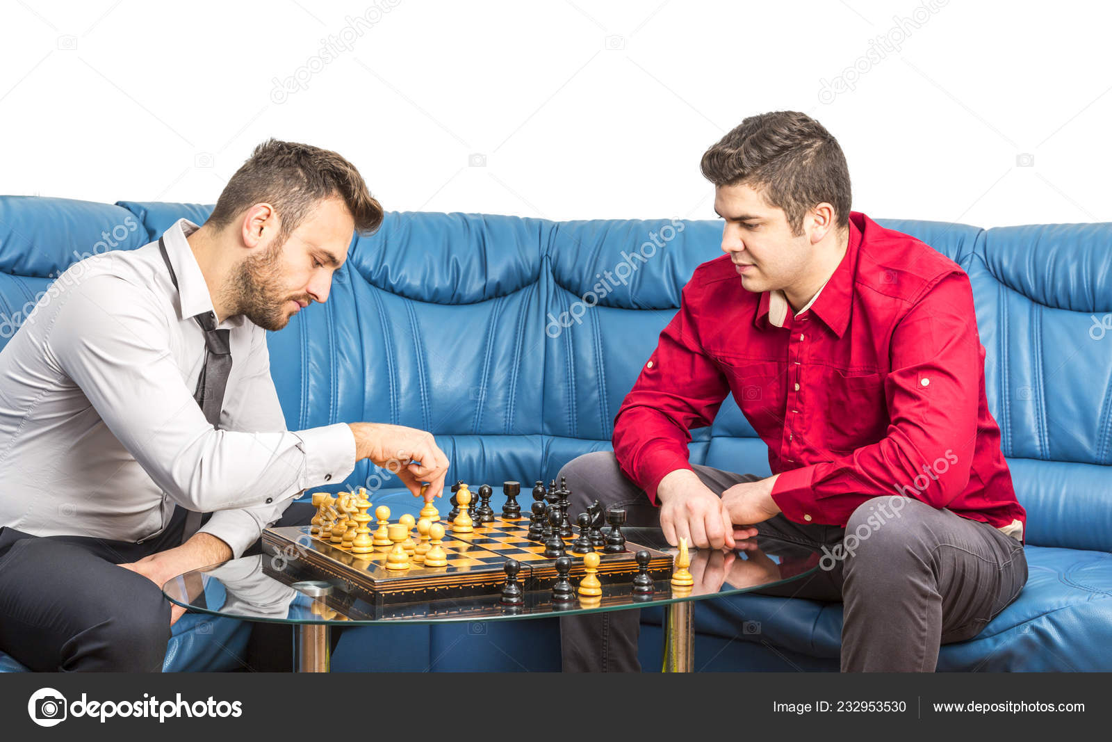 friends playing chess, Stock image