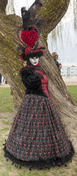 Annecy France Mars 2014 Portrait Une Personne Déguisée Posant Annecy — Photo