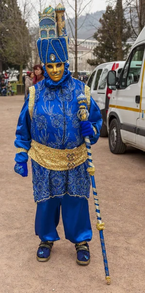 Annecy France March 2014 Portrait Disguised Person Posing Annecy France — Stock Photo, Image