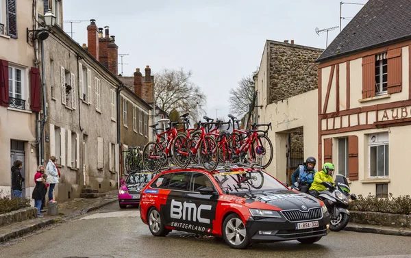 Dampierre Yvelines França Março 2018 Carro Técnico Bmc Team Passa — Fotografia de Stock