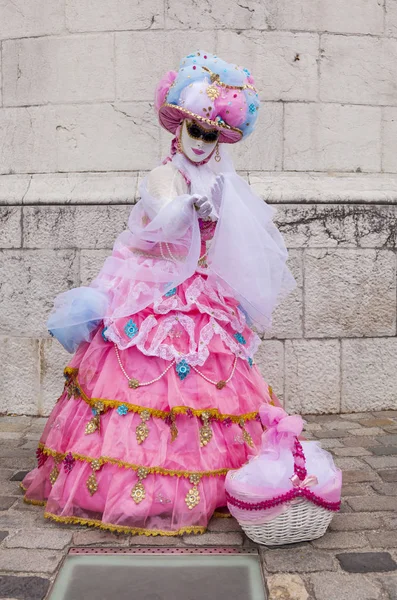 Annecy France March 2014 Portrait Disguised Person Posing Annecy France — Stock Photo, Image