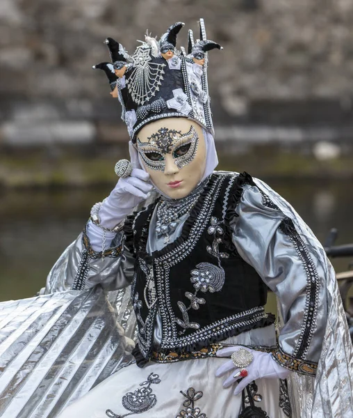 Annecy France March 2014 Portrait Disguised Person Posing Annecy France — Stock Photo, Image