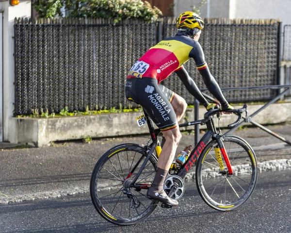 Meudon Fransa Mart 2018 Belçikalı Bisikletçi Oliver Naesen Takım Ag2R — Stok fotoğraf