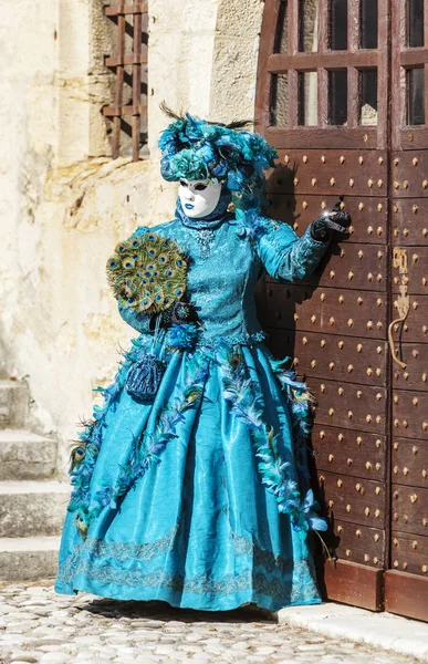 Persona disfrazada - Carnaval veneciano de Annecy 2014 — Foto de Stock