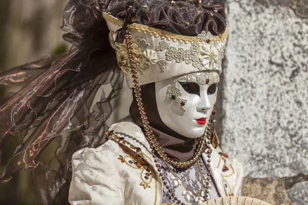 Disguised Person - Annecy Venetian Carnival 2014 — Stock Photo, Image
