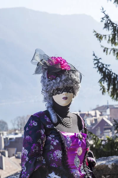 Gizli kişi - Annecy Venedik Karnavalı 2014 — Stok fotoğraf