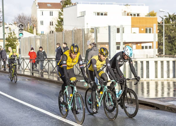 Skupina cyklistů - Paříž Nice 2018 — Stock fotografie